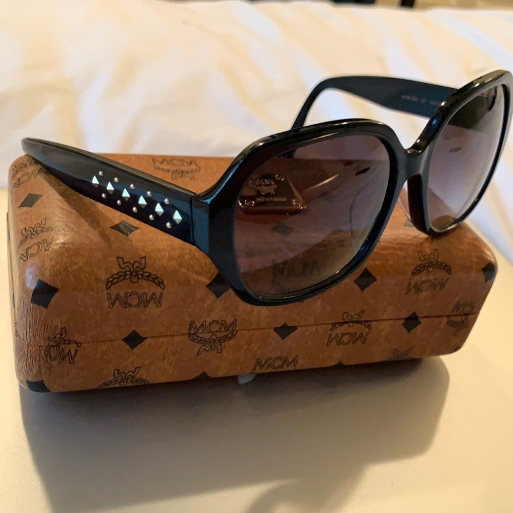 MCM Women’s Sunglasses - black and gold studs